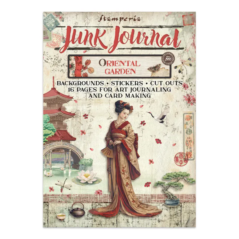 Stamperia – Oriental Garden Junk Journal – Stickers, Backgrounds & Cut Outs