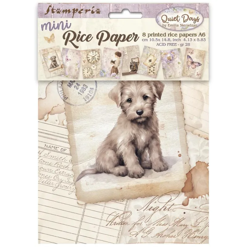 Stamperia – Quiet Days A6 Mini Rice Paper (8 ark)