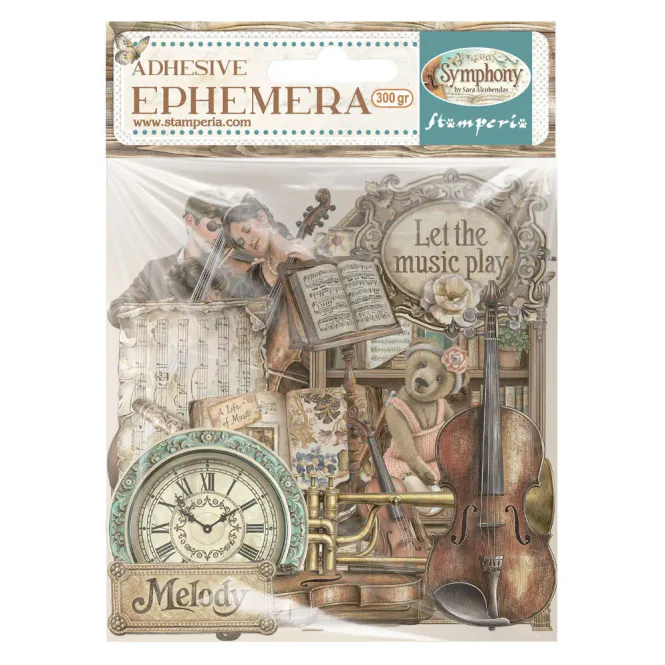Hovedbilde Stamperia – Symphony Adhesive Ephemera