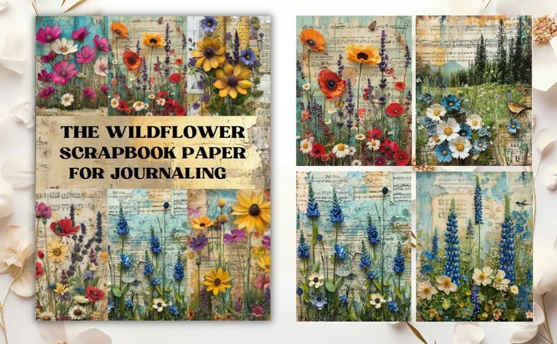The Wildflower Scrapbook Paper – Kate Curry / Poortoast