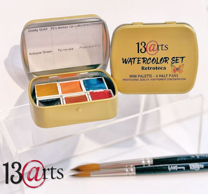 13@rt Retroteca Mini Watercolor Set