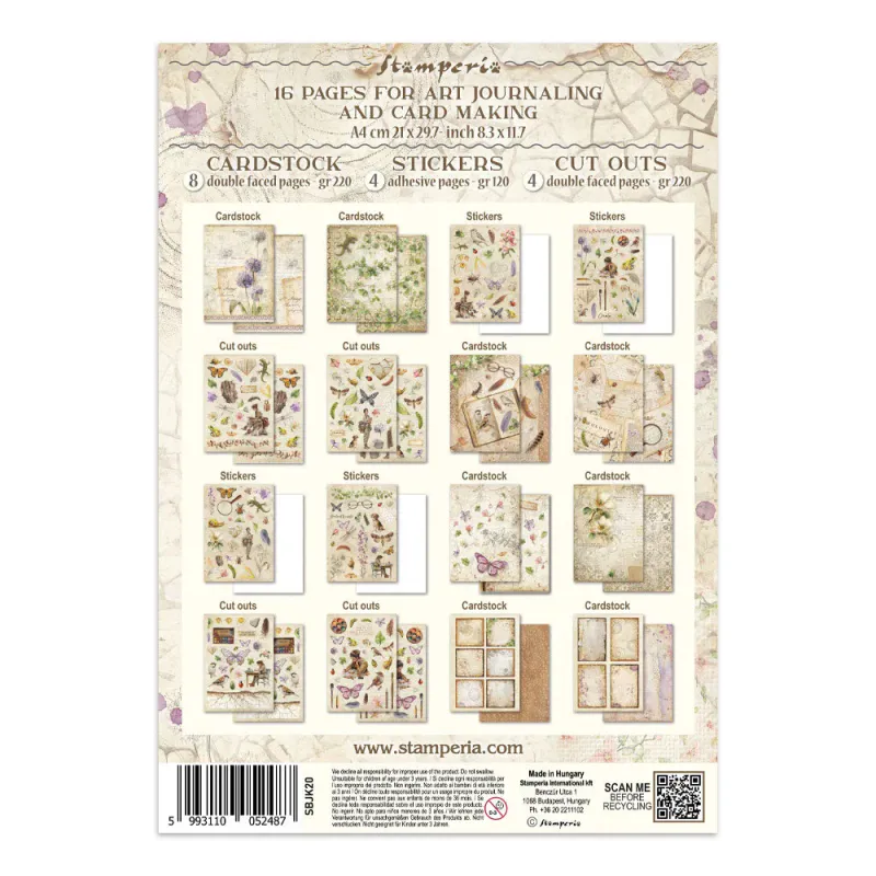 Stamperia – All Around Junk Journal Stickers, Backgrounds & Cut-Outs